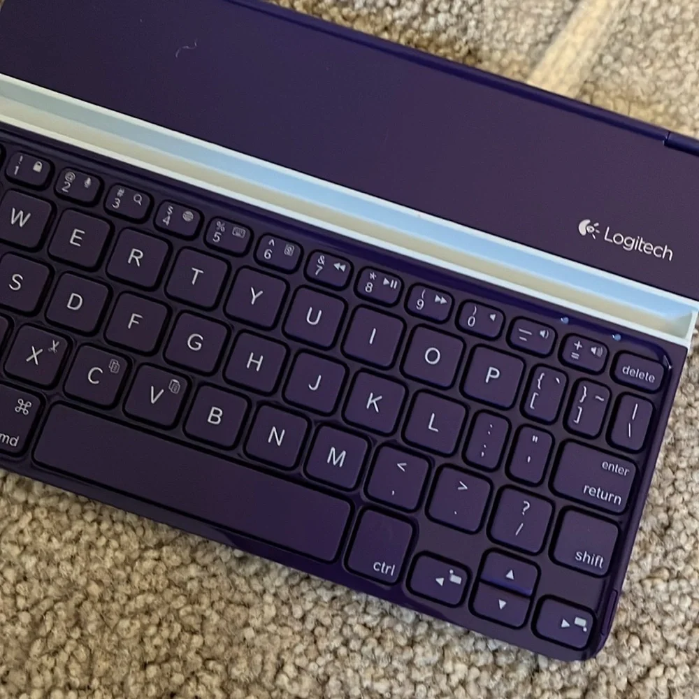 Logitech magnetic keyboard for iPad mini. Purple. Never used